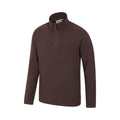 Brown - Side - Mountain Warehouse Mens Camber II Half Zip Fleece Top