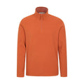 Burnt Orange - Front - Mountain Warehouse Mens Camber II Half Zip Fleece Top