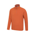 Burnt Orange - Side - Mountain Warehouse Mens Camber II Half Zip Fleece Top