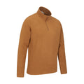 Mustard - Side - Mountain Warehouse Mens Camber II Half Zip Fleece Top