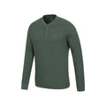 Khaki Green - Lifestyle - Mountain Warehouse Mens Selby Waffle Henley T-Shirt