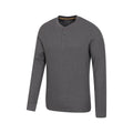 Grey - Side - Mountain Warehouse Mens Selby Waffle Henley T-Shirt