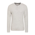 Beige - Front - Mountain Warehouse Mens Selby Waffle Henley T-Shirt