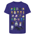 Purple Marl - Front - Minecraft Childrens-Boys Official Sprites Character T-Shirt