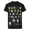 Midnight Black - Front - Minecraft Childrens-Boys Official Sprites Character T-Shirt