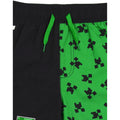 Green-Black - Side - Minecraft Boys Creeper Swim Shorts