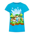 Blue - Front - Minecraft Girls Adventure T-Shirt