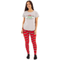 Grey-Red - Back - Friends Womens-Ladies Central Perk Pyjama Set