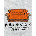 Grey Marl - Pack Shot - Friends Womens-Ladies Central Perk Sofa Crop T-Shirt