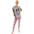 Grey-Pink - Back - Star Wars Womens-Ladies Princess Leia Pyjama Set