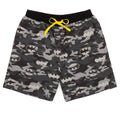 Black-Grey - Side - Batman Mens Logo Camo Short Pyjama Set