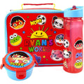 Red-Blue - Front - Ryan's World Childrens-Kids Lunch Box Set (Pack Of 3)