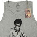 Grey - Back - BNA78 Mens Gung Fu Scratch Bruce Lee Tank Top