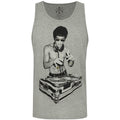 Grey - Front - BNA78 Mens Gung Fu Scratch Bruce Lee Tank Top