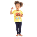 Yellow-Red-Brown - Side - Hey Duggee Girls Glitter Heart T-Shirt