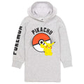 Grey - Front - Pokemon Girls Pikachu Hoodie Dress