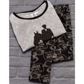 Black-Grey - Pack Shot - Peaky Blinders Womens-Ladies Long Pyjama Set