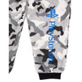 Grey-Black - Close up - Playstation Childrens-Kids Camo Game Sleepsuit