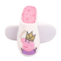 Cream-Pink-Purple - Side - Peppa Pig Womens-Ladies Queen Mummy Pig Slippers