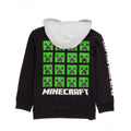 Black-Grey-Green - Back - Minecraft Boys Creeper Hoodie