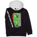 Black-Grey-Green - Side - Minecraft Boys Creeper Hoodie