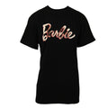 Black-Pink - Front - Barbie Womens-Ladies Oversized T-Shirt