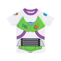 White-Green-Purple - Back - Buzz Lightyear Boys Space Suit Swim Set