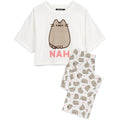 White-Grey - Front - Pusheen Womens-Ladies Nah Long Pyjama Set