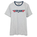 Grey-Blue - Back - Top Gun Mens Logo Long Pyjama Set