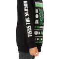 Black-Green-White - Pack Shot - Minecraft Childrens-Kids Creeper Sequins Christmas Jumper