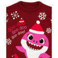 Red - Pack Shot - Baby Shark Womens-Ladies Mummy Shark Christmas Jumper