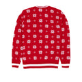 Red - Back - Elf Unisex Adult Knitted Christmas Jumper