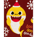 Maroon - Close up - Baby Shark Childrens-Kids Knitted Christmas Jumper