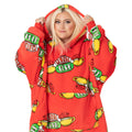 Red - Back - Friends Unisex Adult Oversized Hoodie Blanket