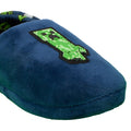 Blue-Green - Close up - Minecraft Childrens-Kids Zombie Vs Creeper Slippers