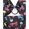 Black - Lifestyle - Barbie Womens-Ladies Palm Tree Logo One Piece Swimsuit