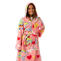 Pink - Side - SpongeBob SquarePants Womens-Ladies Hooded Robe