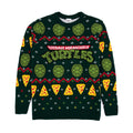 Green-Yellow - Front - Teenage Mutant Ninja Turtles Mens Knitted Jumper