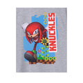 Grey Marl - Side - Sonic The Hedgehog Childrens-Kids Knuckles Short-Sleeved T-Shirt