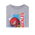 Grey Marl - Lifestyle - Sonic The Hedgehog Childrens-Kids Knuckles Short-Sleeved T-Shirt