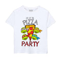 White - Front - Teenage Mutant Ninja Turtles Boys Life Of The Pizza Party T-Shirt