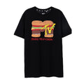 Black - Front - MTV Mens Burger T-Shirt