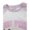 White-Pink - Side - Pusheen Girls Good Vibes Raglan T-Shirt