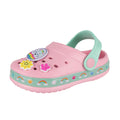 Pink-Green - Front - Paw Patrol Girls Skye & Everest Badge Clogs