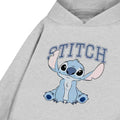 Grey Marl - Side - Lilo & Stitch Girls College Hoodie