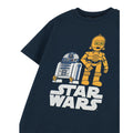 Navy - Side - Star Wars Boys R2-D2 & C3PO Short-Sleeved T-Shirt