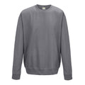 Graphite Heather - Front - AWDis Just Hoods AWDis Unisex Crew Neck Plain Sweatshirt (280 GSM)