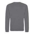 Graphite Heather - Back - AWDis Just Hoods AWDis Unisex Crew Neck Plain Sweatshirt (280 GSM)