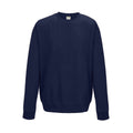 New French Navy - Front - AWDis Just Hoods AWDis Unisex Crew Neck Plain Sweatshirt (280 GSM)