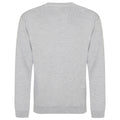 Heather Grey - Back - AWDis Just Hoods AWDis Unisex Crew Neck Plain Sweatshirt (280 GSM)